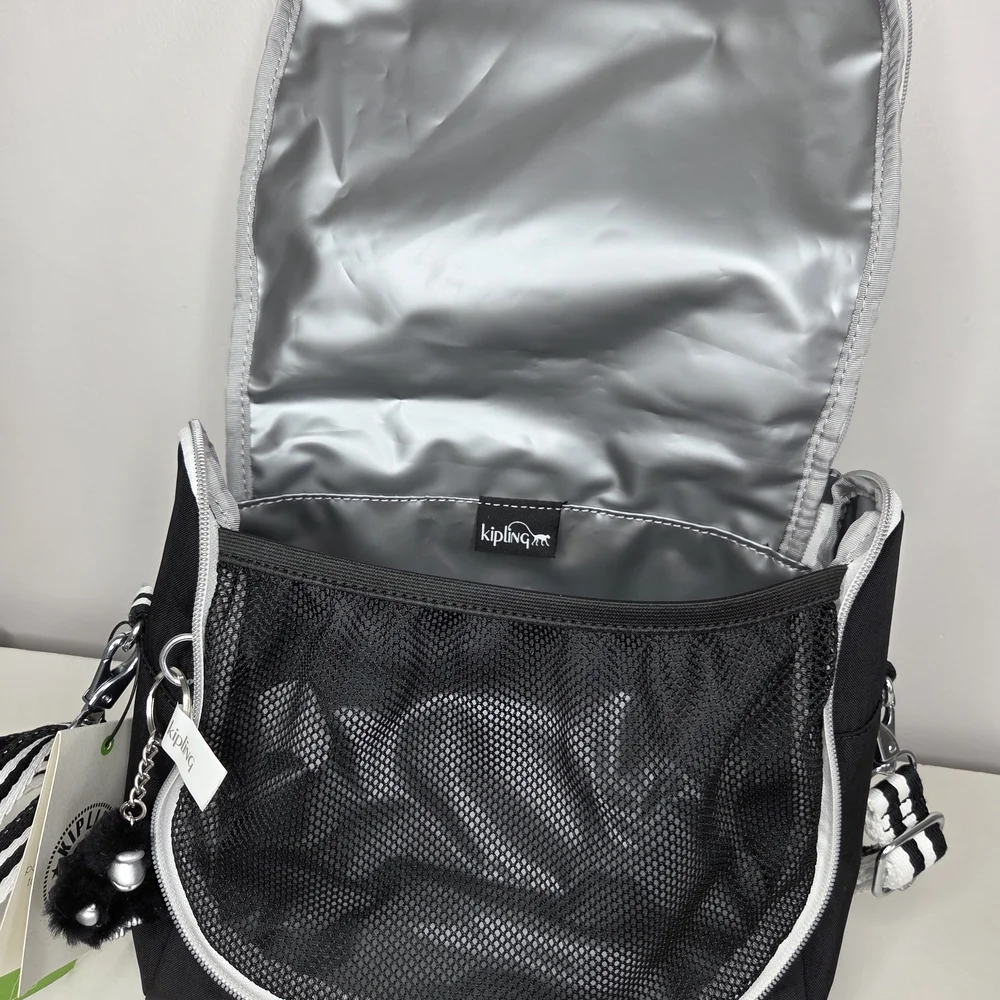 Kipling Kichirou Insulated Lunch Bag Polyamide EVA KI2163 Stars Pop Black NWT - Picture 5 of 8